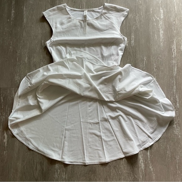 Sold Lululemon Everlux Mesh-Back Tennis Dress in White - Picture 8 of 9